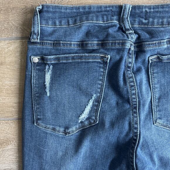 Judy Blue Womens Size 9 /29 Jeans Button Fly Distressed Skinny Fit - Picture 11 of 16